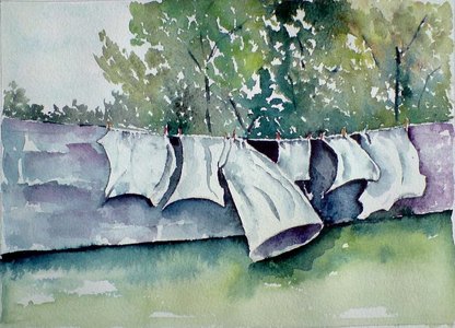 Linge &eacute;tendu